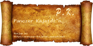 Panczer Kajetán névjegykártya
